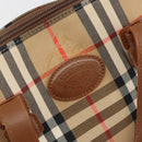 Burberrys Nova Check Shoulder Bag Canvas Beige Brown Auth 194078A-14