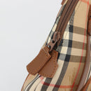 Burberrys Nova Check Shoulder Bag Canvas Beige Brown Auth 194078A-15