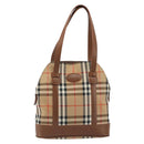 Burberrys Nova Check Shoulder Bag Canvas Beige Brown Auth 194078A-2