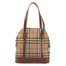 Burberrys Nova Check Shoulder Bag Canvas Beige Brown Auth 194078A-3