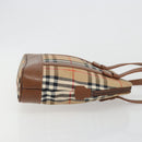 Burberrys Nova Check Shoulder Bag Canvas Beige Brown Auth 194078A-4