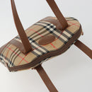 Burberrys Nova Check Shoulder Bag Canvas Beige Brown Auth 194078A-6