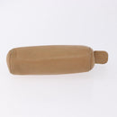 CHANEL COCO Mark Pouch Caviar Skin Beige Gold Tone CC Auth 194083-7