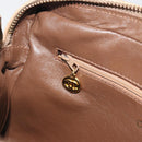 CHANEL COCO Mark Matelasse Shoulder Bag Lamb Skin Beige Gold Tone CC Auth 194085-21