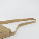 CHANEL COCO Mark Matelasse Shoulder Bag Lamb Skin Beige Gold Tone CC Auth 194085-8