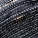 PRADA Galleria Hand Bag Saffiano Black Gold Tone Auth 194087A-19