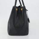 PRADA Galleria Hand Bag Saffiano Black Gold Tone Auth 194087A-4