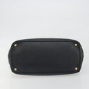 PRADA Galleria Hand Bag Saffiano Black Gold Tone Auth 194087A-5