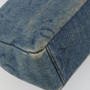 CHANEL COCO Mark Chain Shoulder Bag Denim Blue Clear CC Auth 194091V-17