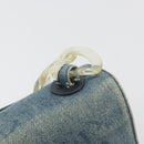 CHANEL COCO Mark Chain Shoulder Bag Denim Blue Clear CC Auth 194091V-9