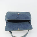 CHANEL COCO Mark Chain Shoulder Bag Denim Blue Clear CC Auth 194091V-19