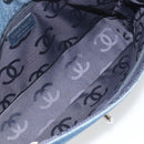 CHANEL COCO Mark Chain Shoulder Bag Denim Blue Clear CC Auth 194091V-11
