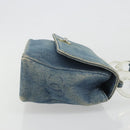 CHANEL COCO Mark Chain Shoulder Bag Denim Blue Clear CC Auth 194091V-3