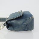 CHANEL COCO Mark Chain Shoulder Bag Denim Blue Clear CC Auth 194091V-4