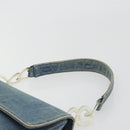 CHANEL COCO Mark Chain Shoulder Bag Denim Blue Clear CC Auth 194091V-8
