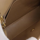 CHANEL Matelasse Chain Shoulder Bag Lamb Skin Beige Gold Tone CC Auth 194094A-11