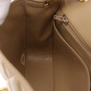CHANEL Matelasse Chain Shoulder Bag Lamb Skin Beige Gold Tone CC Auth 194094A-23