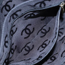 CHANEL Wild Stitch Matelasse Shoulder Bag Suede Black Gold Tone CC Auth 194096V-25