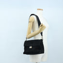CHANEL Wild Stitch Matelasse Shoulder Bag Suede Black Gold Tone CC Auth 194096V-27