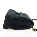 CHANEL Wild Stitch Matelasse Shoulder Bag Suede Black Gold Tone CC Auth 194096V-6