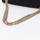 CHANEL Matelasse Double Flap Chain Shoulder Bag Cotton Black Gold Tone CC Auth 194097-7