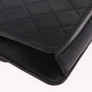 CHANEL Matelasse 23 Chain Shoulder Bag Lamb Skin Black Gold Tone CC Auth 194101V-12