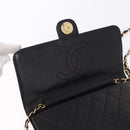 CHANEL Matelasse 23 Chain Shoulder Bag Lamb Skin Black Gold Tone CC Auth 194101V-16