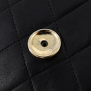 CHANEL Matelasse 23 Chain Shoulder Bag Lamb Skin Black Gold Tone CC Auth 194101V-26