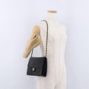 CHANEL Matelasse 23 Chain Shoulder Bag Lamb Skin Black Gold Tone CC Auth 194101V-27