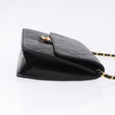 CHANEL Matelasse 23 Chain Shoulder Bag Lamb Skin Black Gold Tone CC Auth 194101V-4