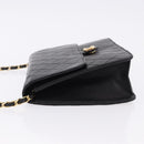 CHANEL Matelasse 23 Chain Shoulder Bag Lamb Skin Black Gold Tone CC Auth 194101V-5