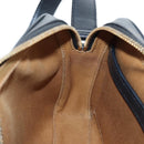 CELINE Triomphe Shoulder Bag PVC Leather Black Gold Tone Auth 194102M-22