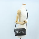 CELINE Triomphe Shoulder Bag PVC Leather Black Gold Tone Auth 194102M-24