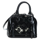 LOUIS VUITTON Monogram Vernis Alma BB Hand Bag Noir Manetic M90063 Auth 194104SM-1