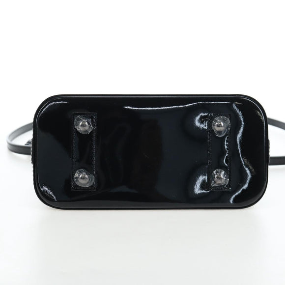 LOUIS VUITTON Monogram Vernis Alma BB Hand Bag Noir Manetic M90063 Auth 194104SM