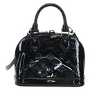 LOUIS VUITTON Monogram Vernis Alma BB Hand Bag Noir Manetic M90063 Auth 194104SM-2