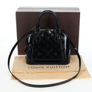 LOUIS VUITTON Monogram Vernis Alma BB Hand Bag Noir Manetic M90063 Auth 194104SM-26