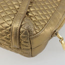 BALLY Backpack Leather Gold Auth 194106-16