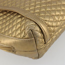 BALLY Backpack Leather Gold Auth 194106-17