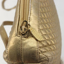 BALLY Backpack Leather Gold Auth 194106-9