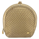 BALLY Backpack Leather Gold Auth 194106-13