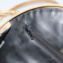 BALLY Backpack Leather Gold Auth 194106-22
