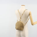BALLY Backpack Leather Gold Auth 194106-24