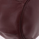 CARTIER Must Line Shoulder Bag Leather Bordeaux Gold Auth 194109A-10