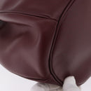 CARTIER Must Line Shoulder Bag Leather Bordeaux Gold Auth 194109A-12