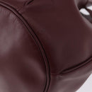CARTIER Must Line Shoulder Bag Leather Bordeaux Gold Auth 194109A-13