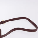CARTIER Must Line Shoulder Bag Leather Bordeaux Gold Auth 194109A-8