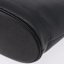 SAINT LAURENT Hand Bag Leather Black Auth 194110-10