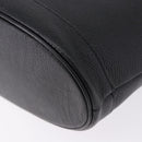 SAINT LAURENT Hand Bag Leather Black Auth 194110-12