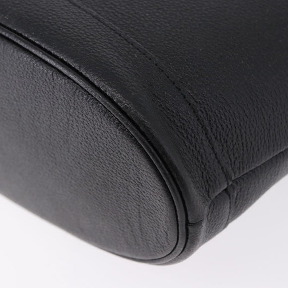 SAINT LAURENT Hand Bag Leather Black Auth 194110